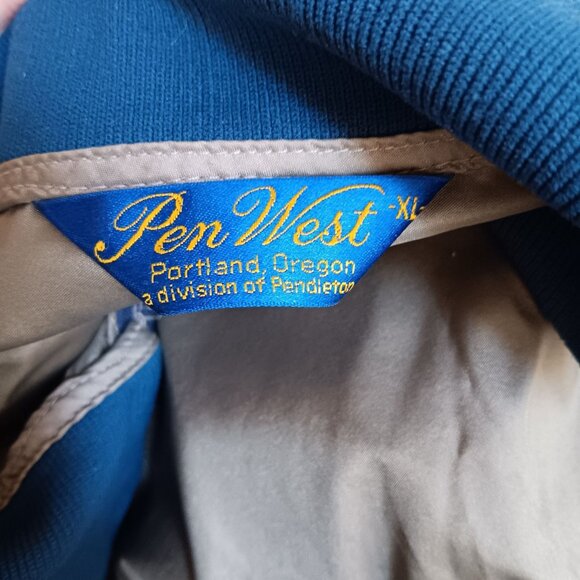 Vintage XL Pendleton Jacket Pen West Portland Oregon Windbreaker 1/2 Zip Mens - Picture 2 of 4